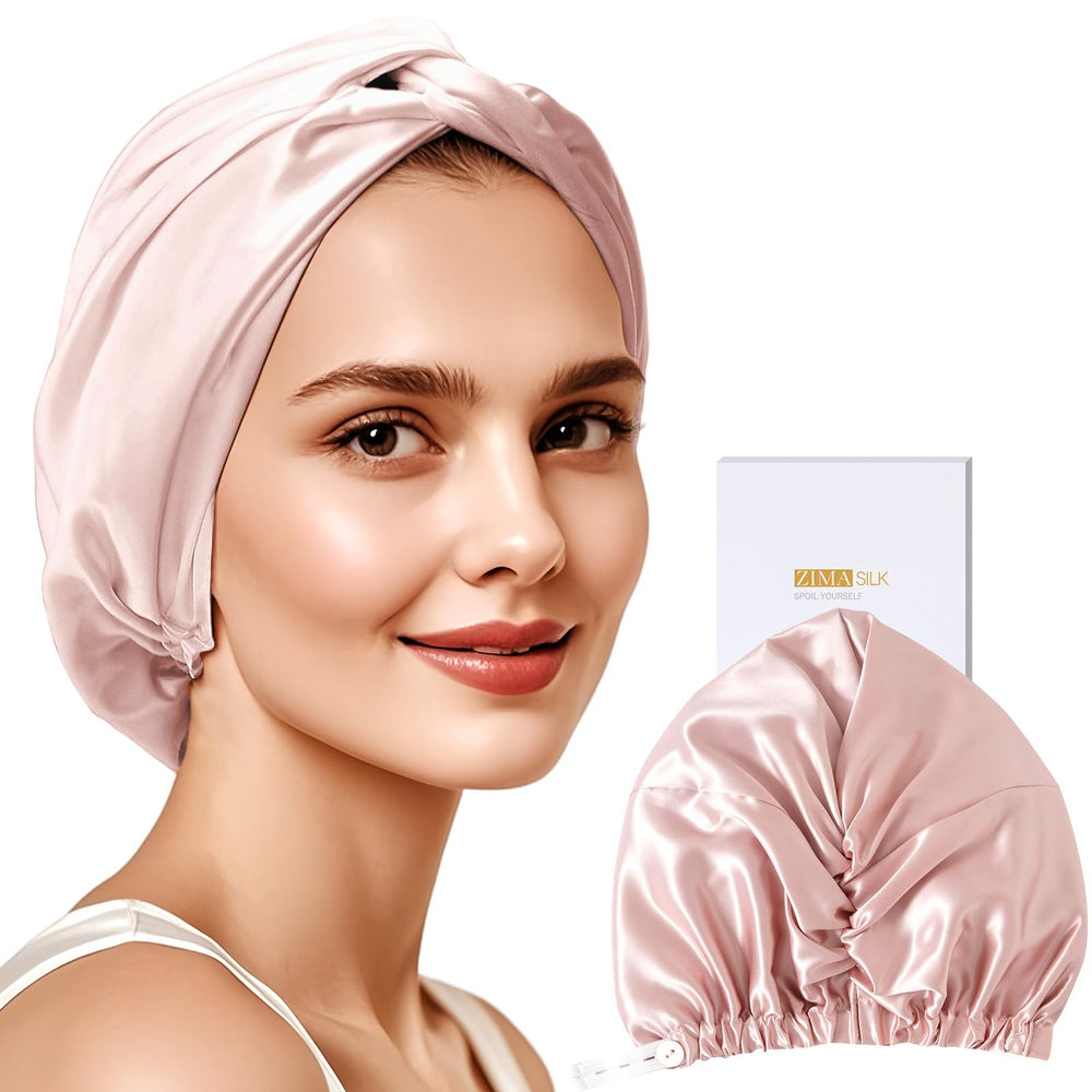 Gorro de seda ZIMASILK 22 momme que aporta suavidad y protección capilar.