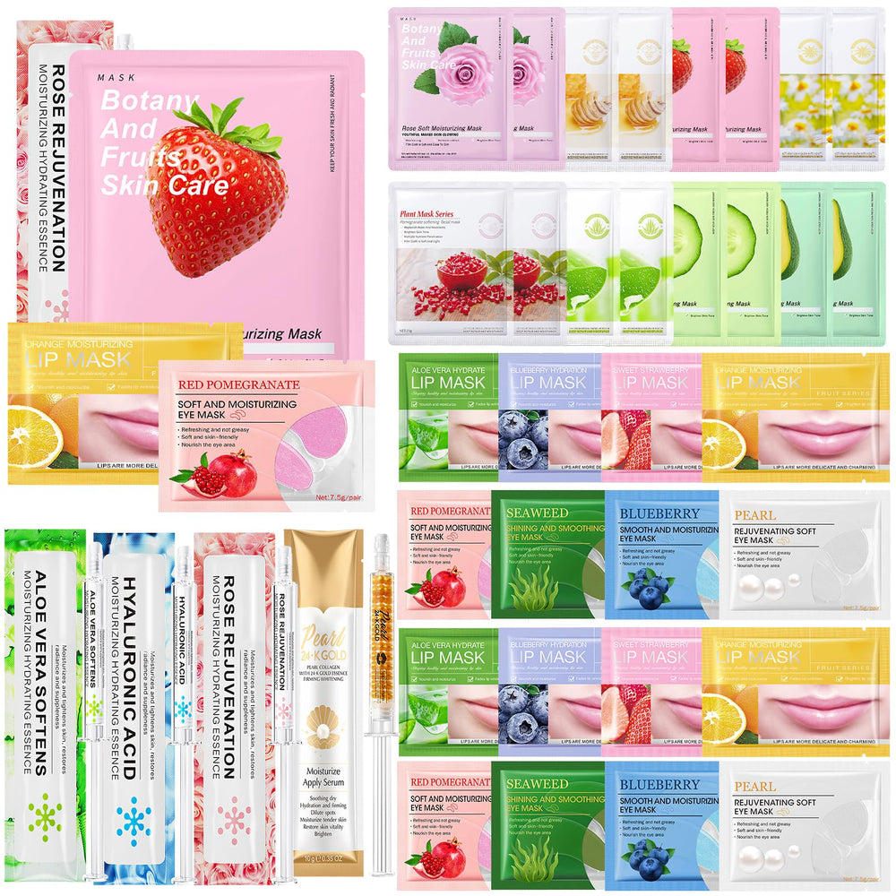 ZKONLY conjunto de mascarillas faciales 36 piezas para hidratación y revitalización diaria.