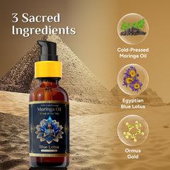 ZP.TECH Aceite moringa loto azul, aplicación cabellos suaves y nutridos