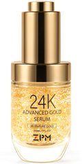ZPM 24K Gold Serum en frasco con gotero para hidratación profunda