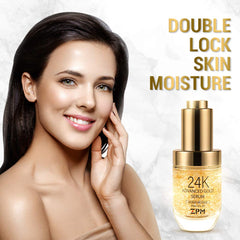 Textura cremosa del serum 24K Gold de ZPM para uso diario