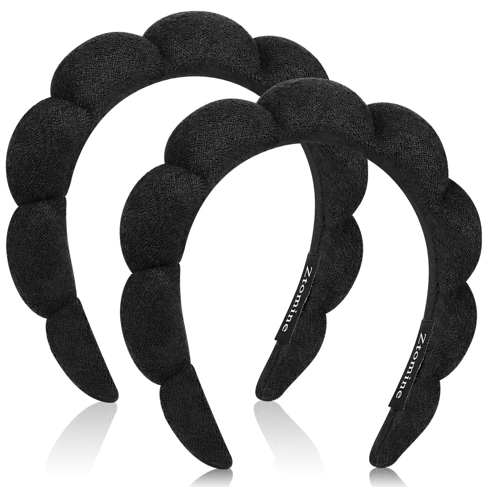 Ztomine diadema spa dúo croissant protege el cabello durante el cuidado facial