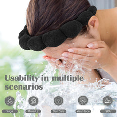 Ztomine diadema spa tejido terry absorbente evita salpicaduras