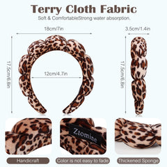 Diadema Ztomine spa terry croissant para recoger el cabello durante la limpieza facial