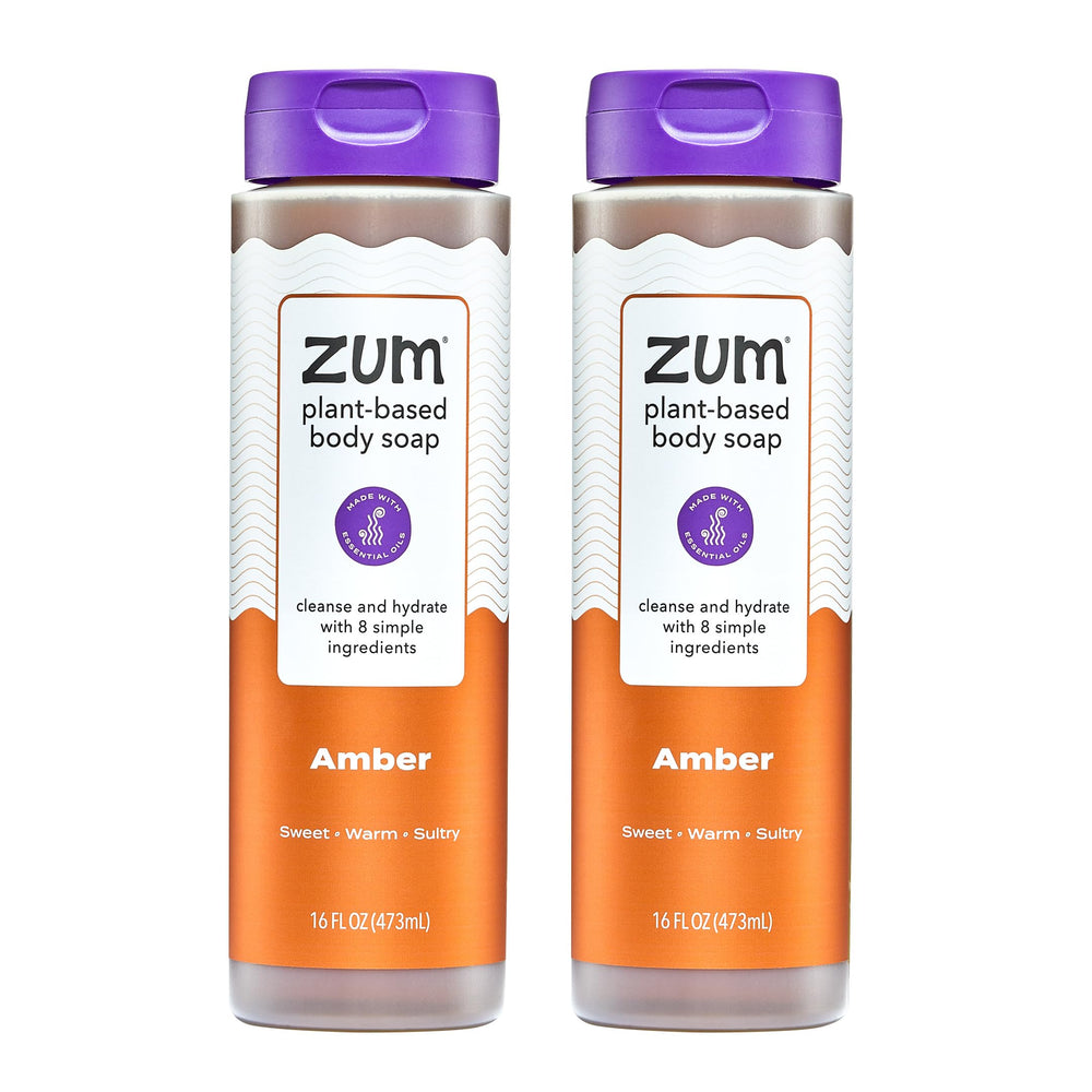 Zum Jabón Amber: botella de doble pack para alto rendimiento y aroma duradero.