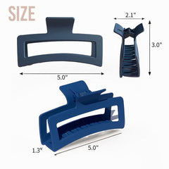 ZYTJ clip rectangular mate en azul, ideal para peinados duraderos