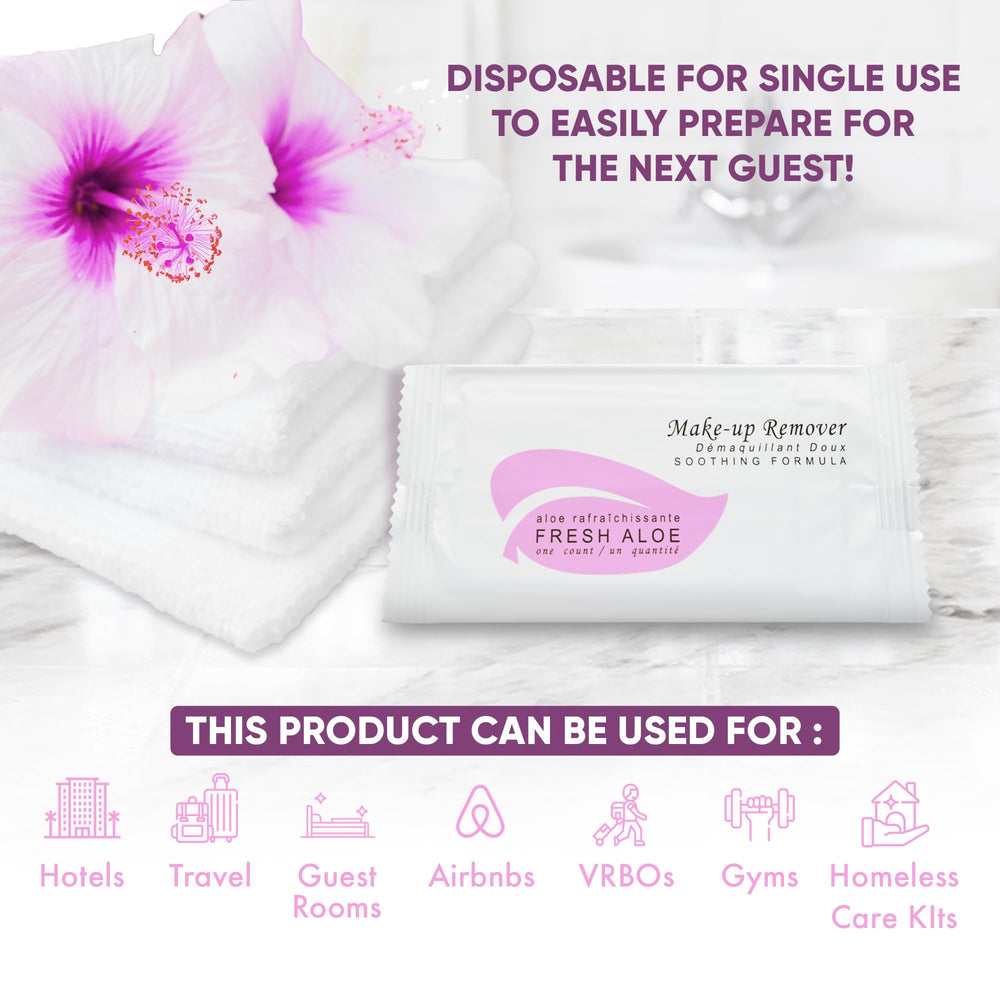 1-Shoppe All-in-Kit aloe fresco desmaquillante toallita para huéspedes Airbnb.