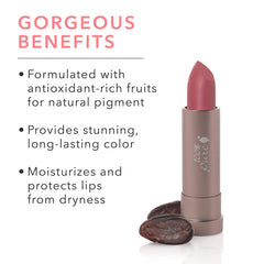 Labial 100% PURE mate Plume Pink, pigmento natural para tonos neutros.