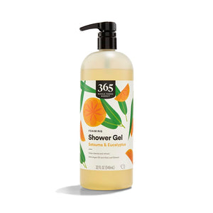 Gel de ducha 365, espuma suave con satsuma y eucalipto para empezar el día.