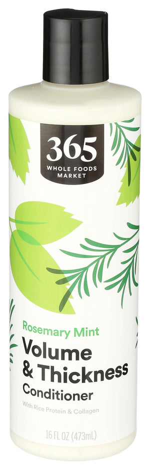 365 de Whole Foods Market botella acondicionador volumen romero menta, ofrece cuerpo al cabello
