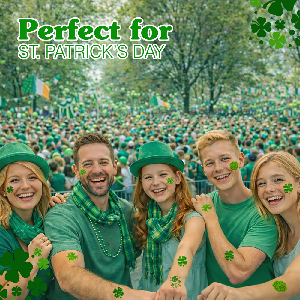 4E's Novelty diseños de trébol verde y dorado para celebración