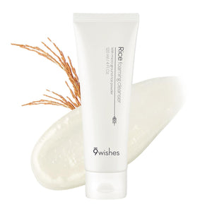 9 wishes limpiador espuma arroz: limpieza suave para rostro sin irritación