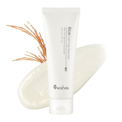 9 wishes limpiador espuma arroz: limpieza suave para rostro sin irritación