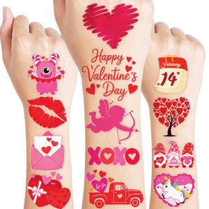 91TATTOOS: Corazones amor pre-cortados, ideales para fiestas infantiles llenas de color.