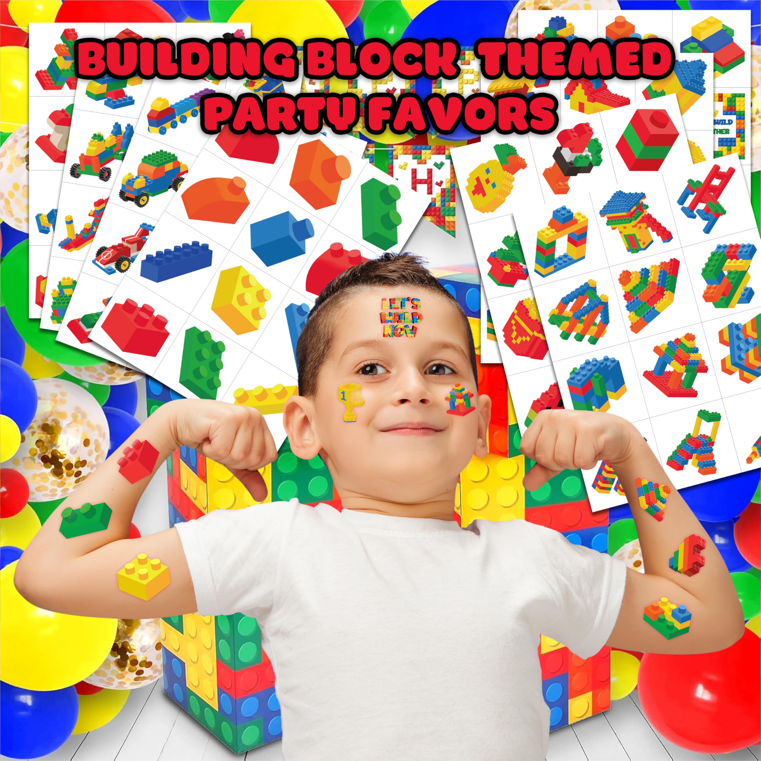 91TATTOOS diseños divertidos de construcción para fiestas infantiles