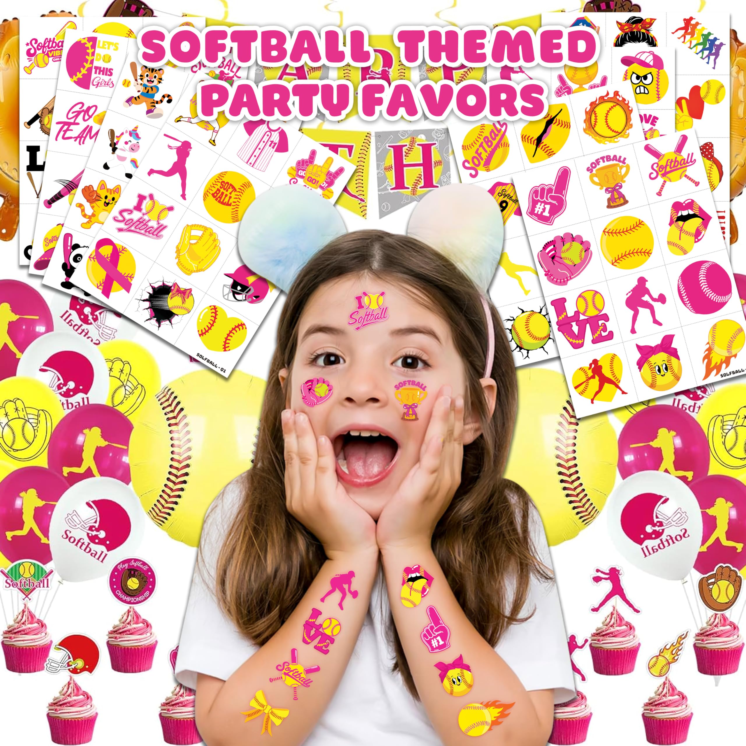 Diseños divertidos de softbol para estimular la imaginación infantil.