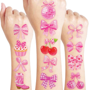 91TATTOOS lazo rosa pre-cortado, ideal para decorar fiestas infantiles