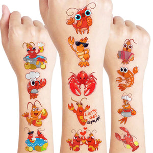 91TATTOOS tatuajes cangrejos de río precortados para fiestas temáticas infantiles