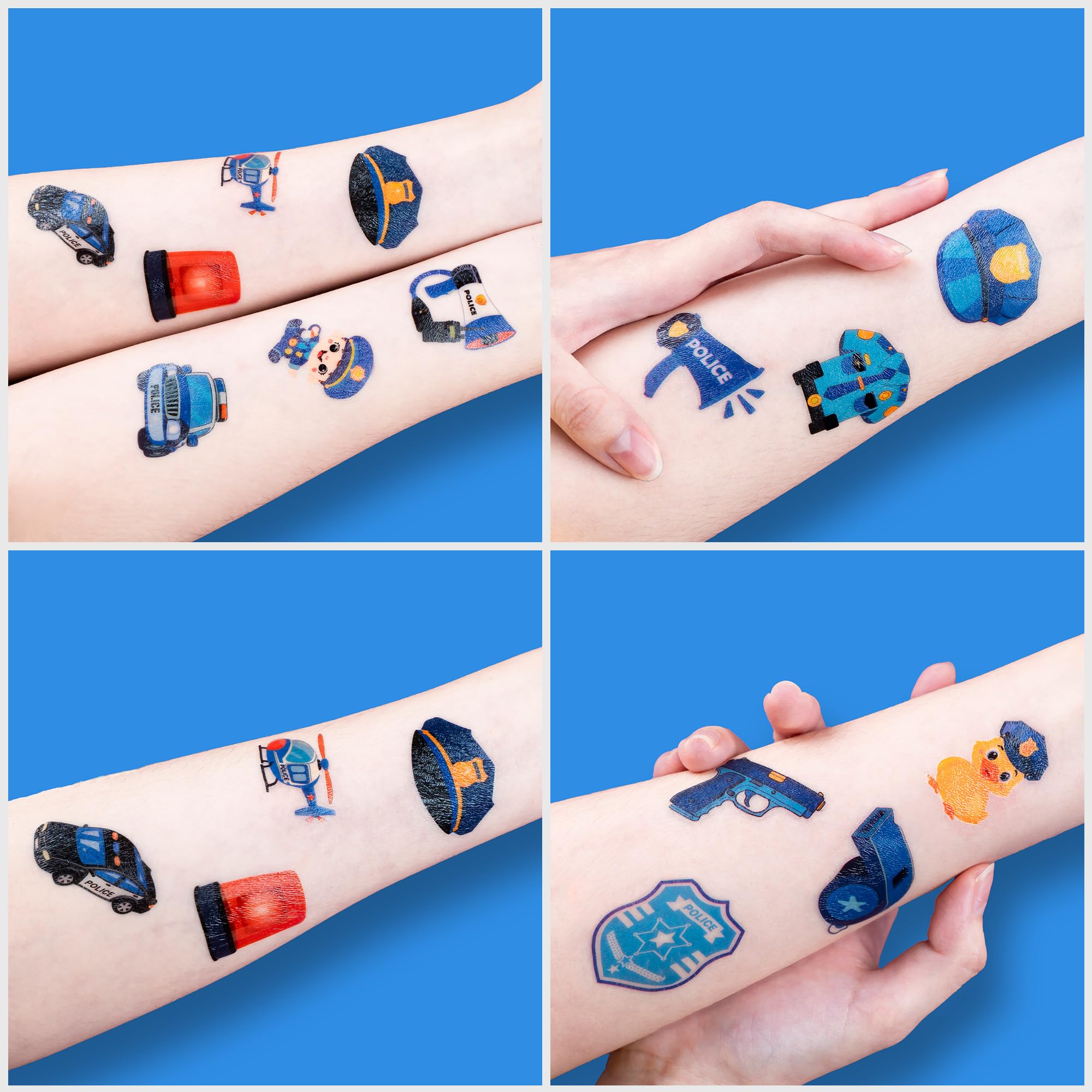 91TATTOOS tatuajes policia: adhesivos decorativos para vasos, cuadernos y objetos.