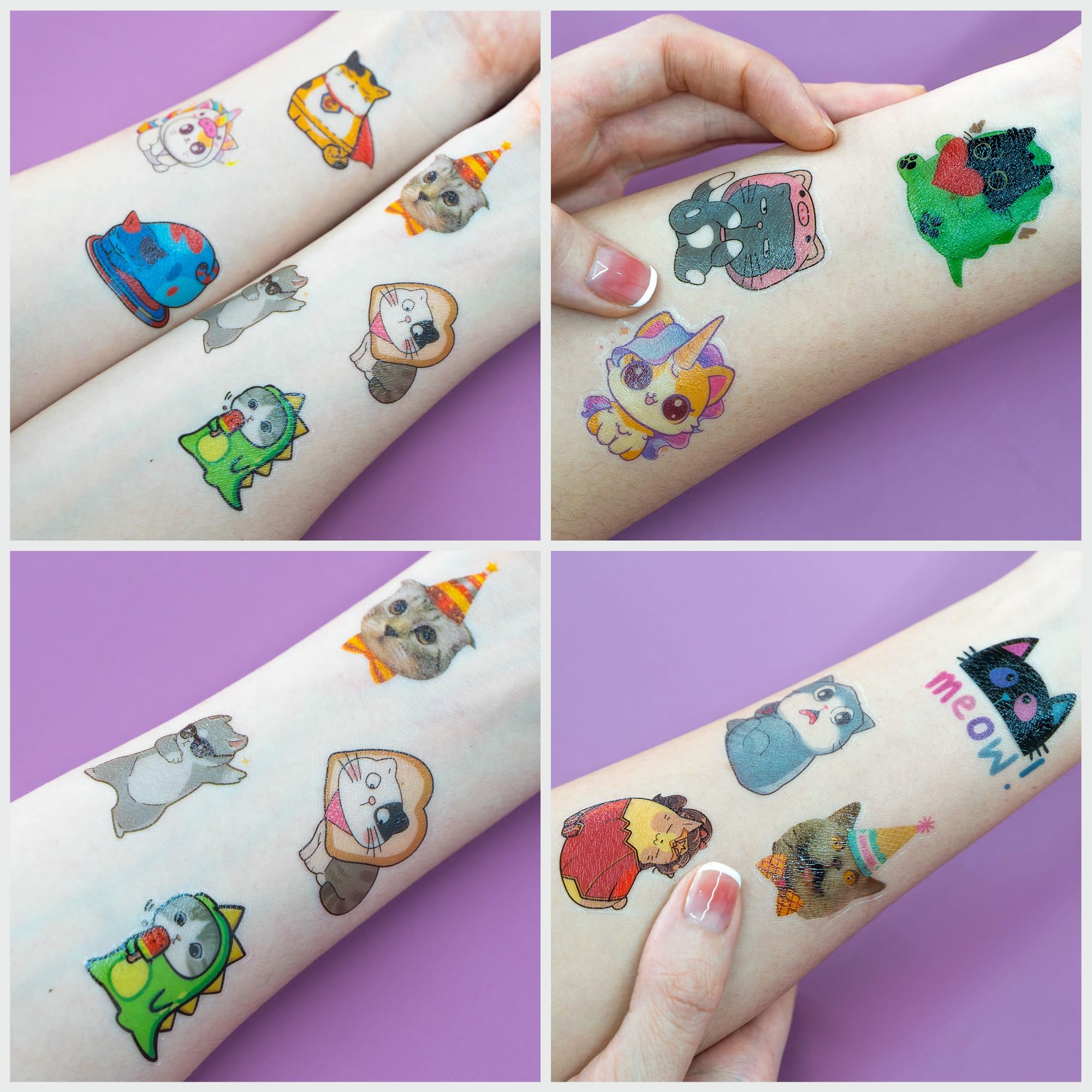 91TATTOOS tatuajes temporales gatos-pre-cortados 07: diseños variados para estimular la imaginación