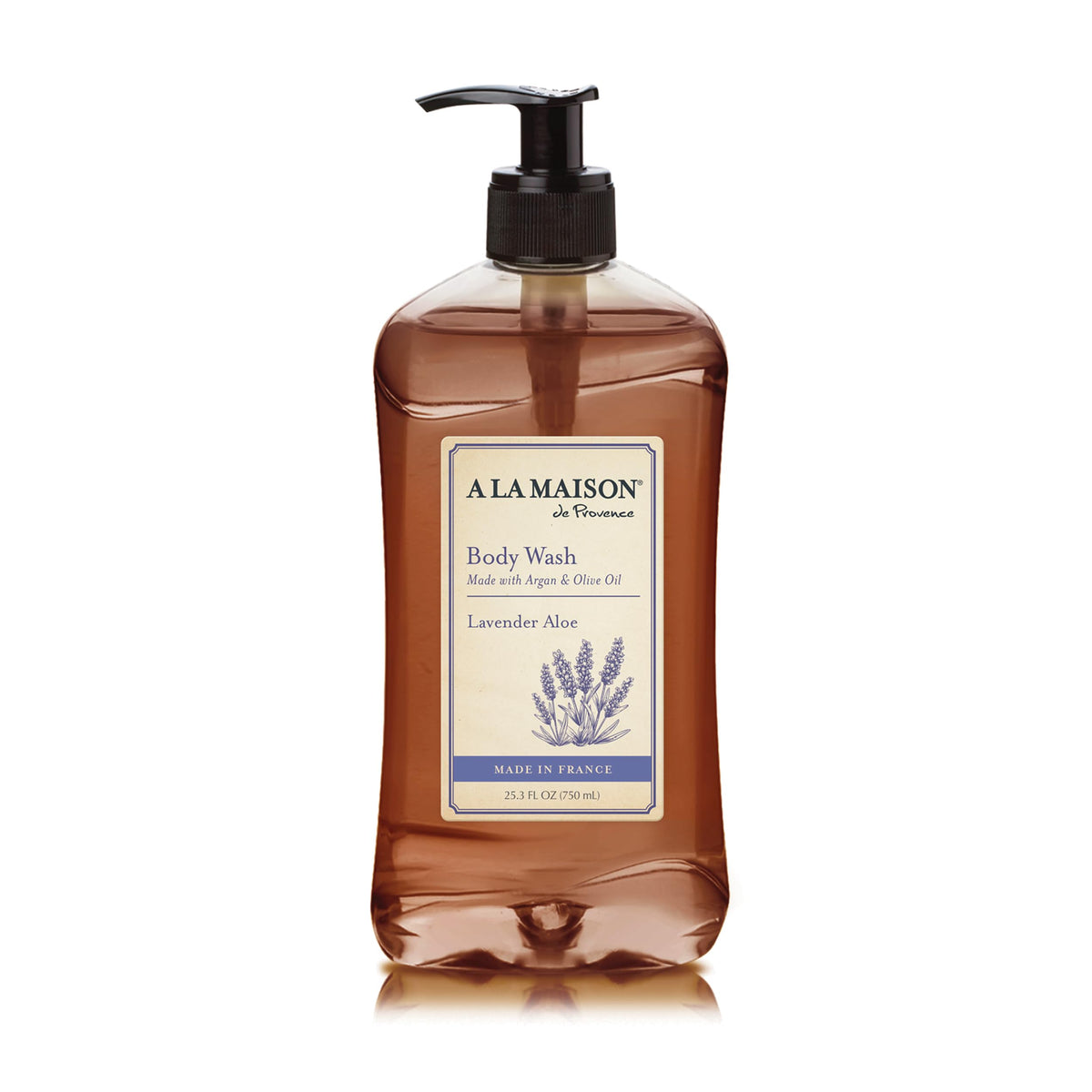 A LA MAISON gel de ducha Lavanda Aloe, aroma suave y piel hidratada.