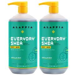 Alaffia gel ducha manteca karité en botella para piel suave