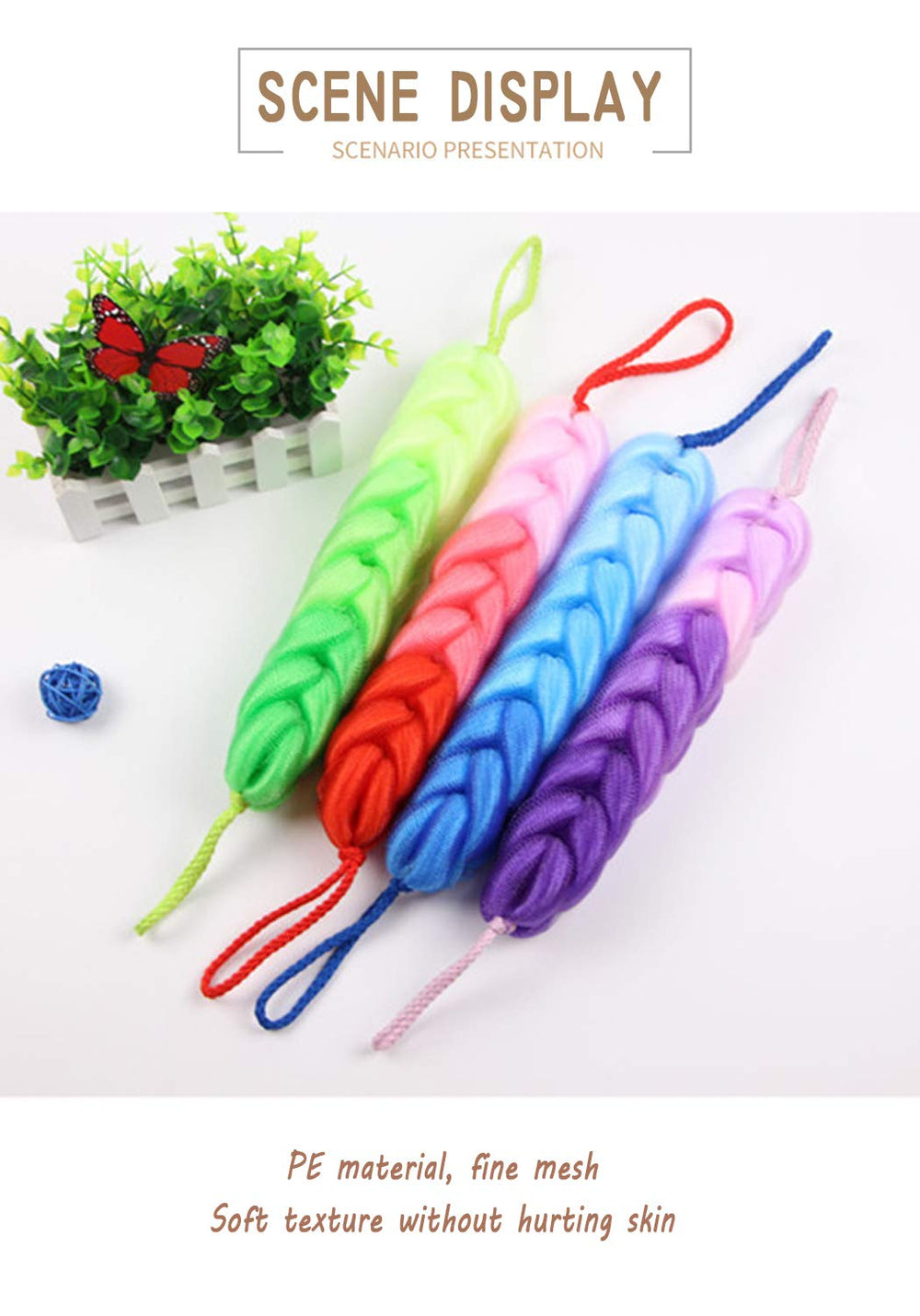 Esponja de malla suave AARAINBOW para ducha delicada