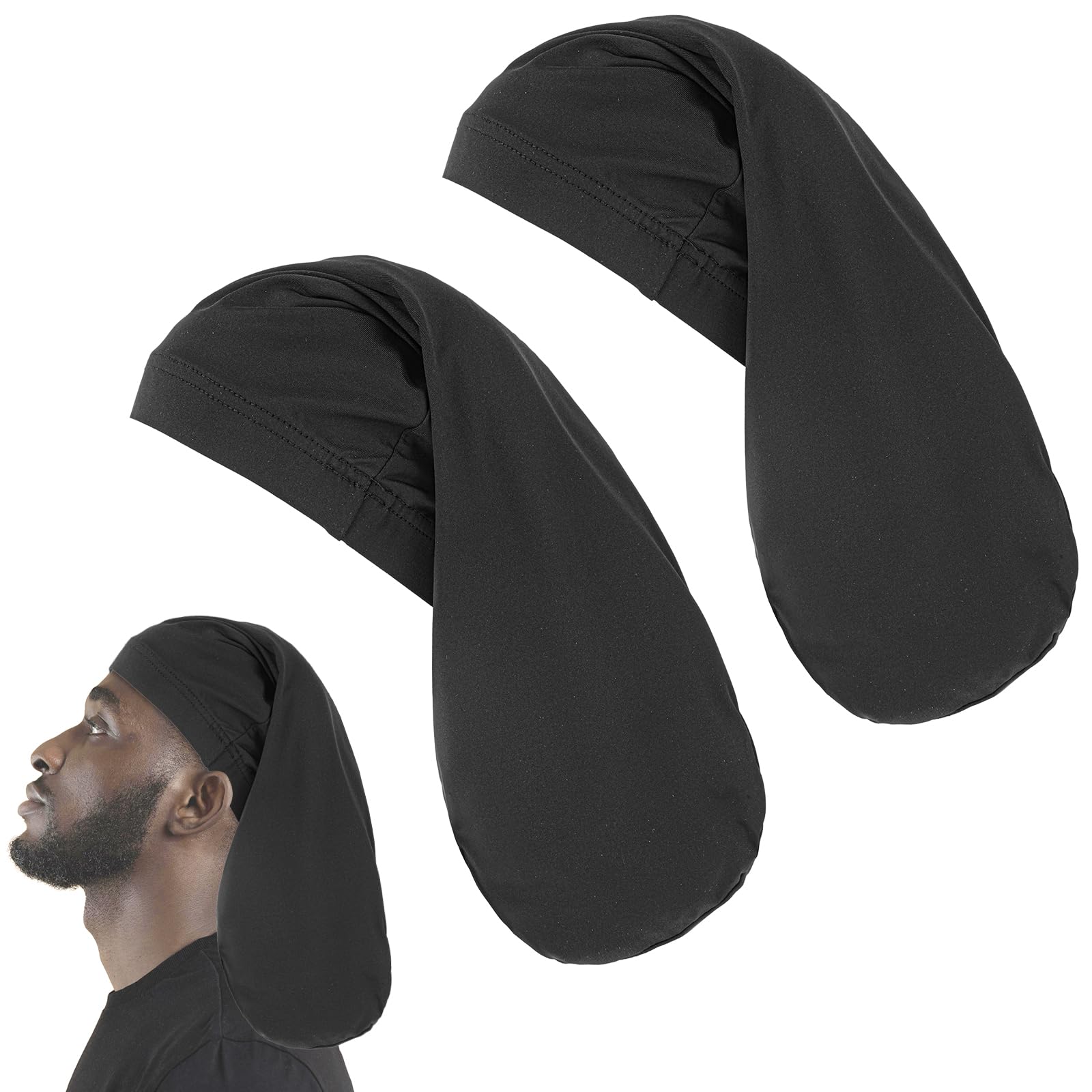 Gorro satén Abeillo grande para dreadlocks, ideal para dormir y reducir frizz.