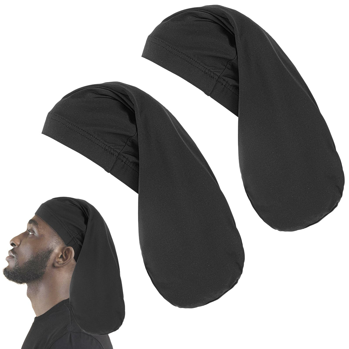 Gorro satén Abeillo grande para dreadlocks, ideal para dormir y reducir frizz.