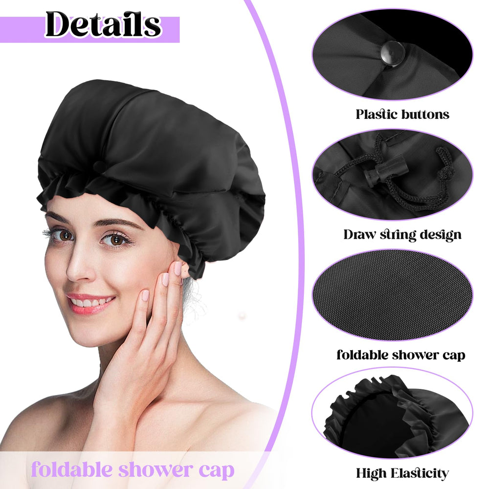 Capucha Abeillo de ducha para cabello grueso evita filtraciones de agua.