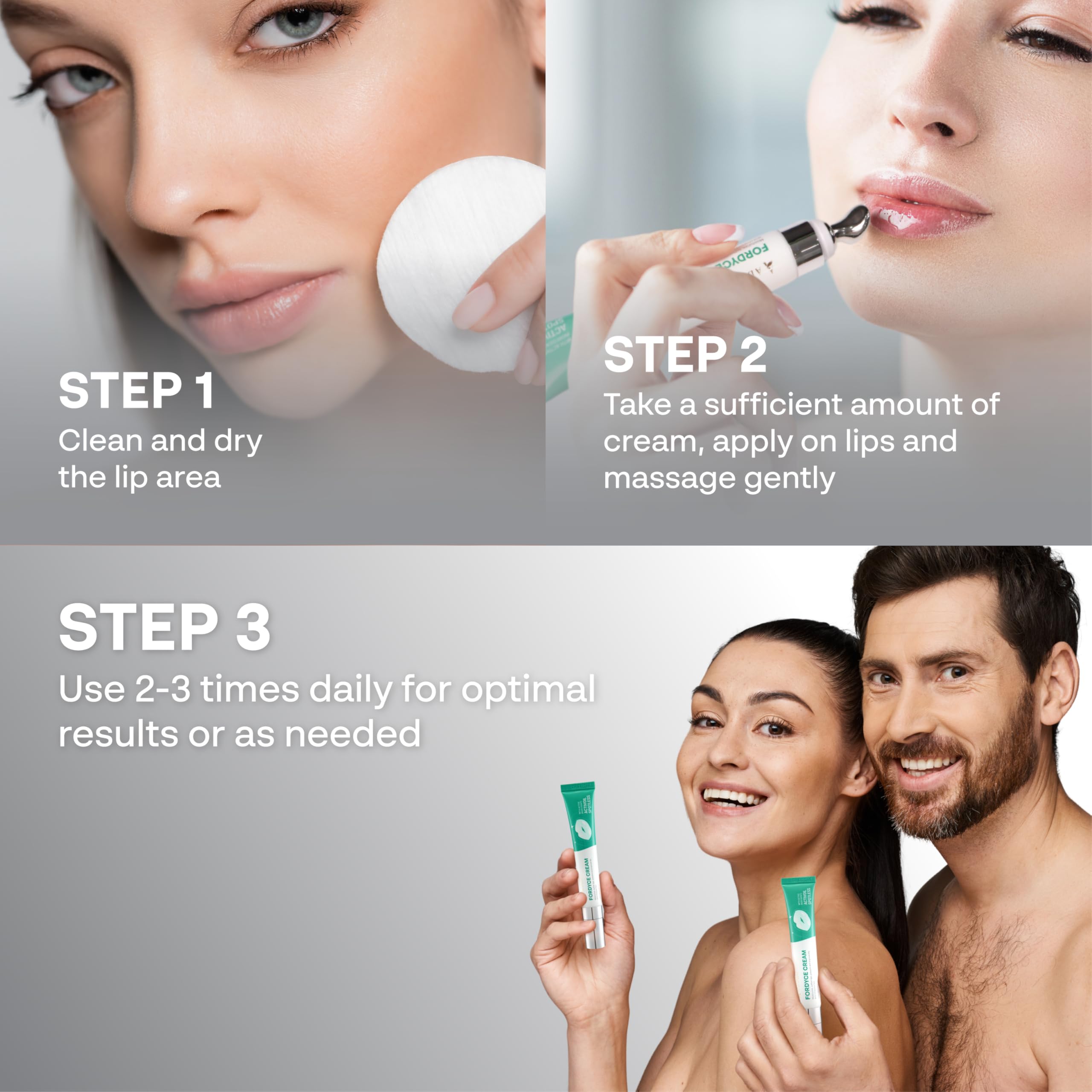 ABERA Fordyce Cream ideal para labios sensibles y zonas cercanas