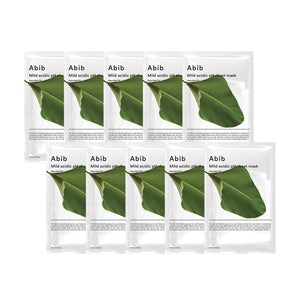 Abib Heartleaf Fit mascarilla de hojas, ideal para piel sensible y control suave del sebo.
