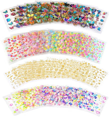ABOLINE pegatinas para uñas con flores, color natural