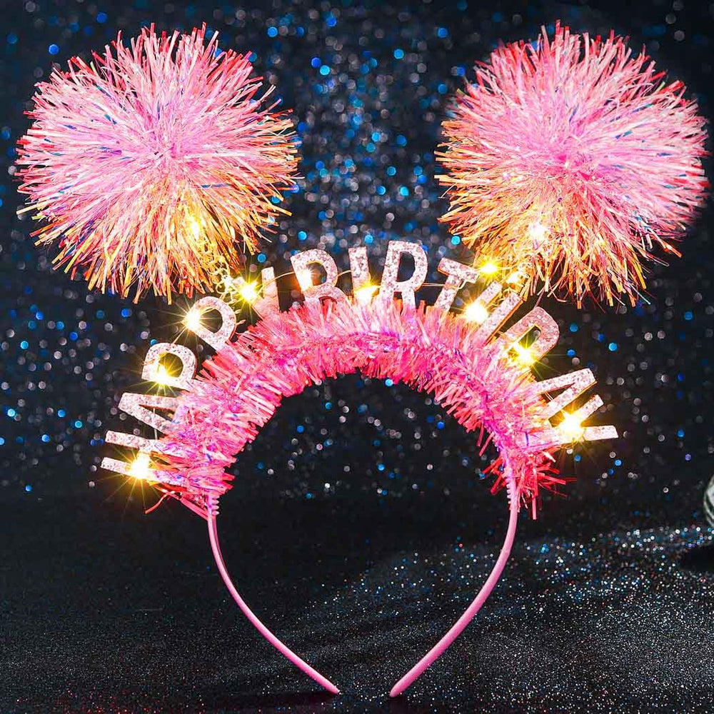 Aceorna pom pom iluminado, luz parpadeante para celebraciones y momentos festivos.