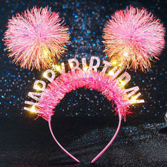 Aceorna pom pom iluminado, luz parpadeante para celebraciones y momentos festivos.