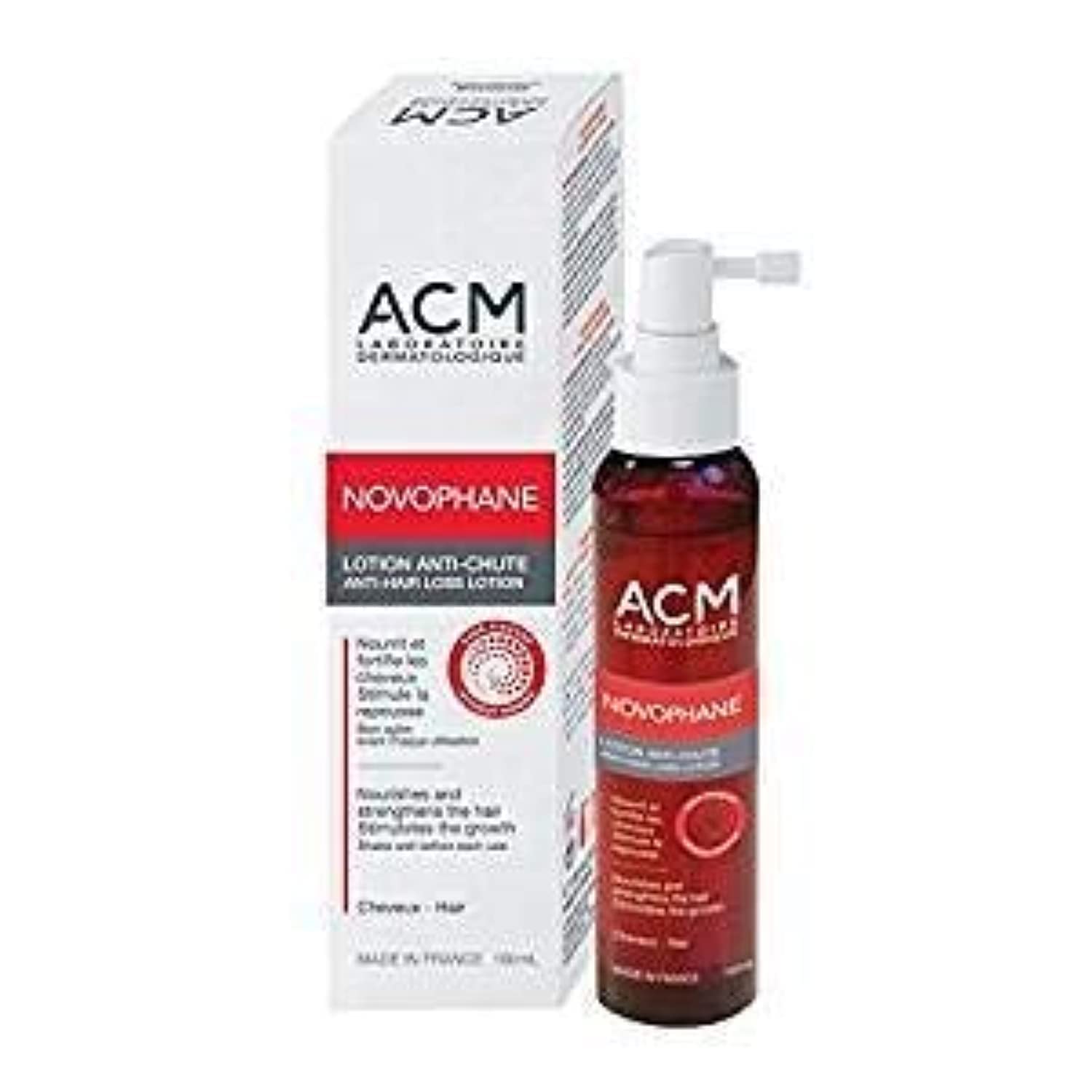 ACM Novophane loción anticabello 100 ml en envase práctico para uso diario