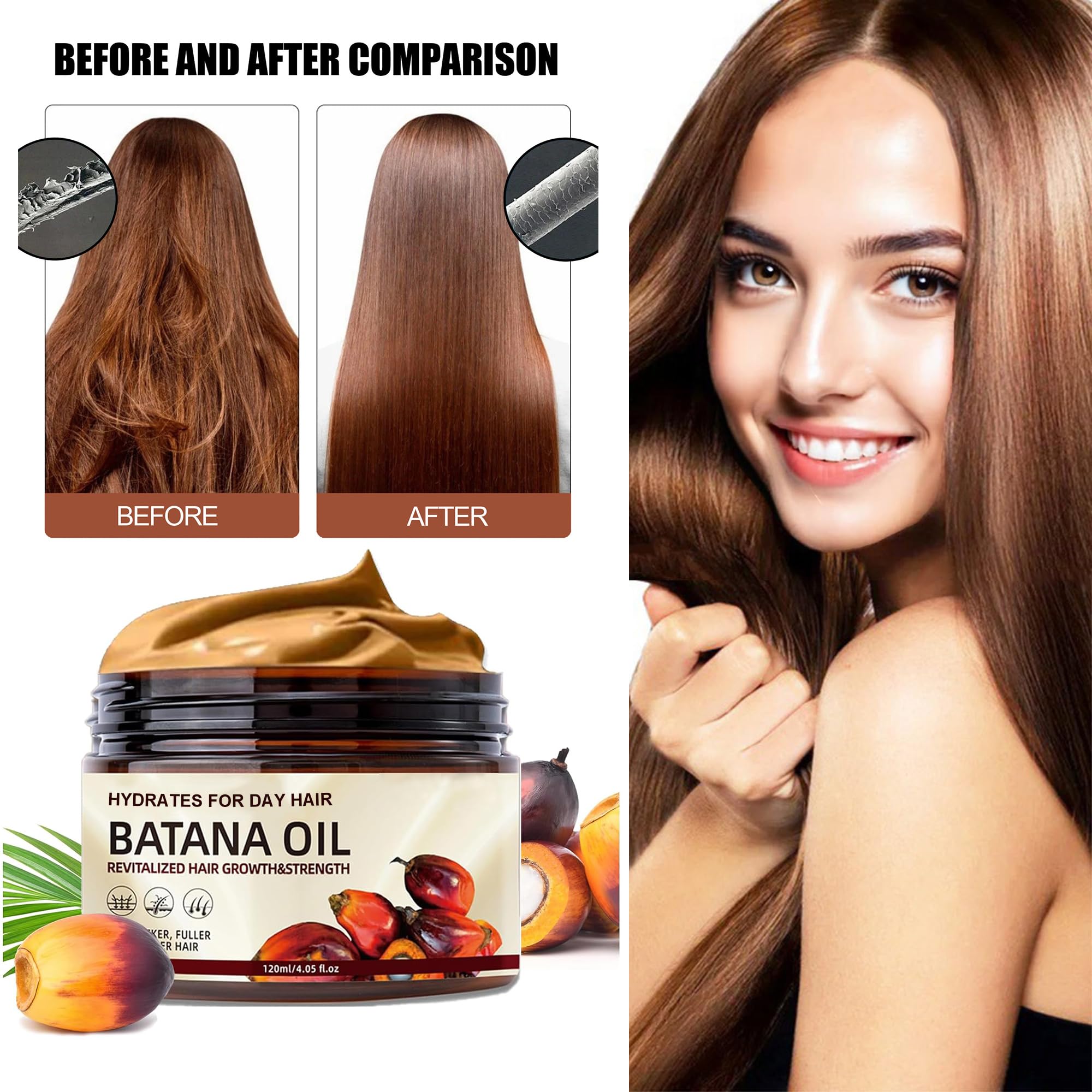 Batana Oil para reparación de daño capilar y brillo natural.