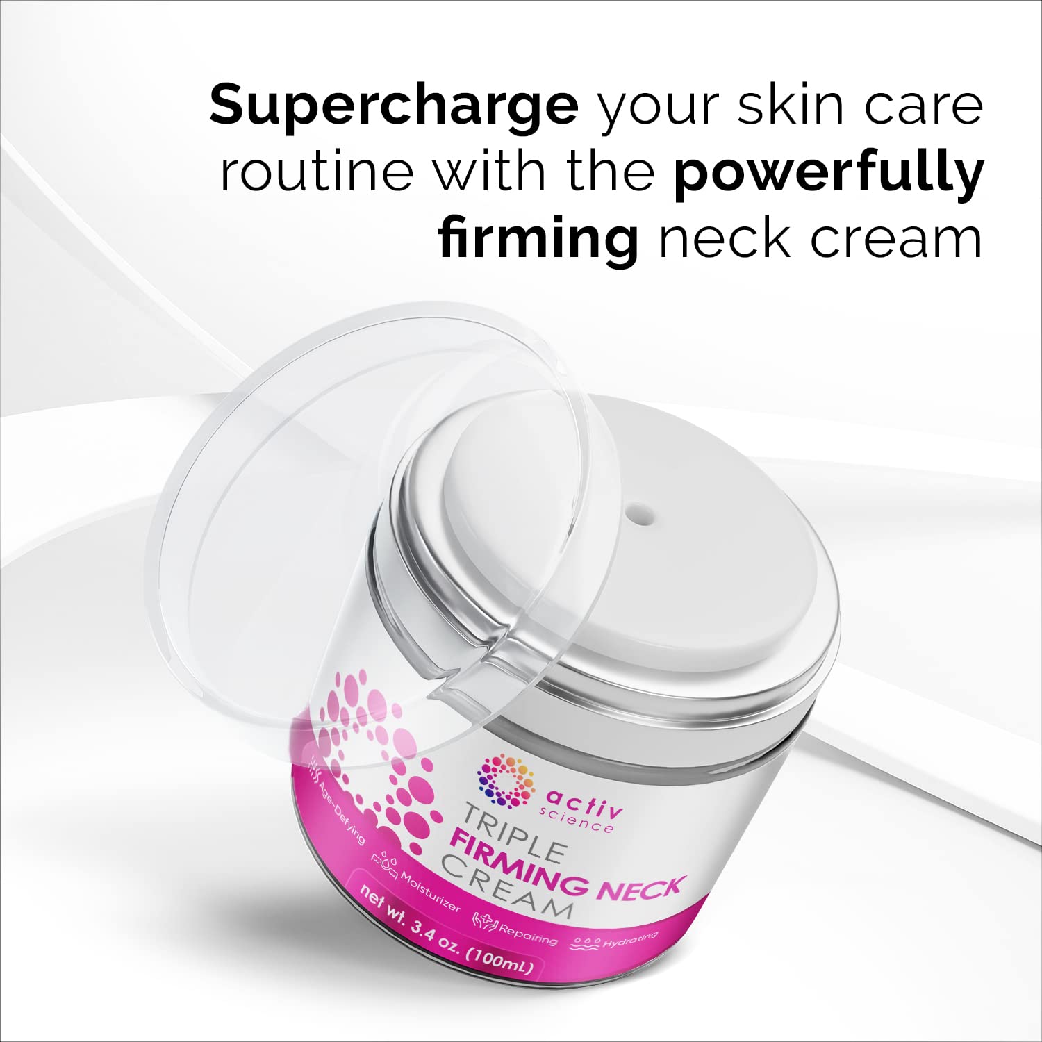 ACTIVSCIENCE Crema Cuello Firmante contiene retinol y colágeno para apoyar elasticidad.