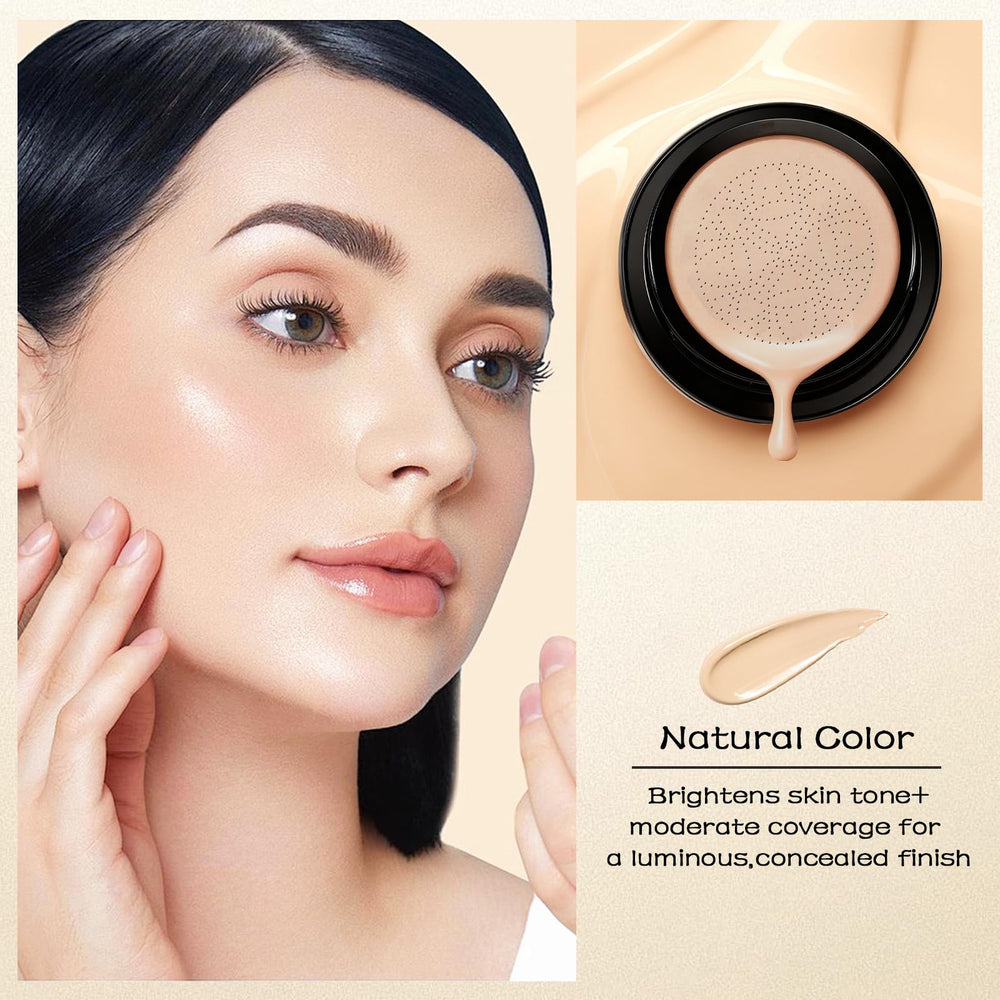 Acuever Luvie Glow Foundation Cushion acabado luminoso y natural en piel.