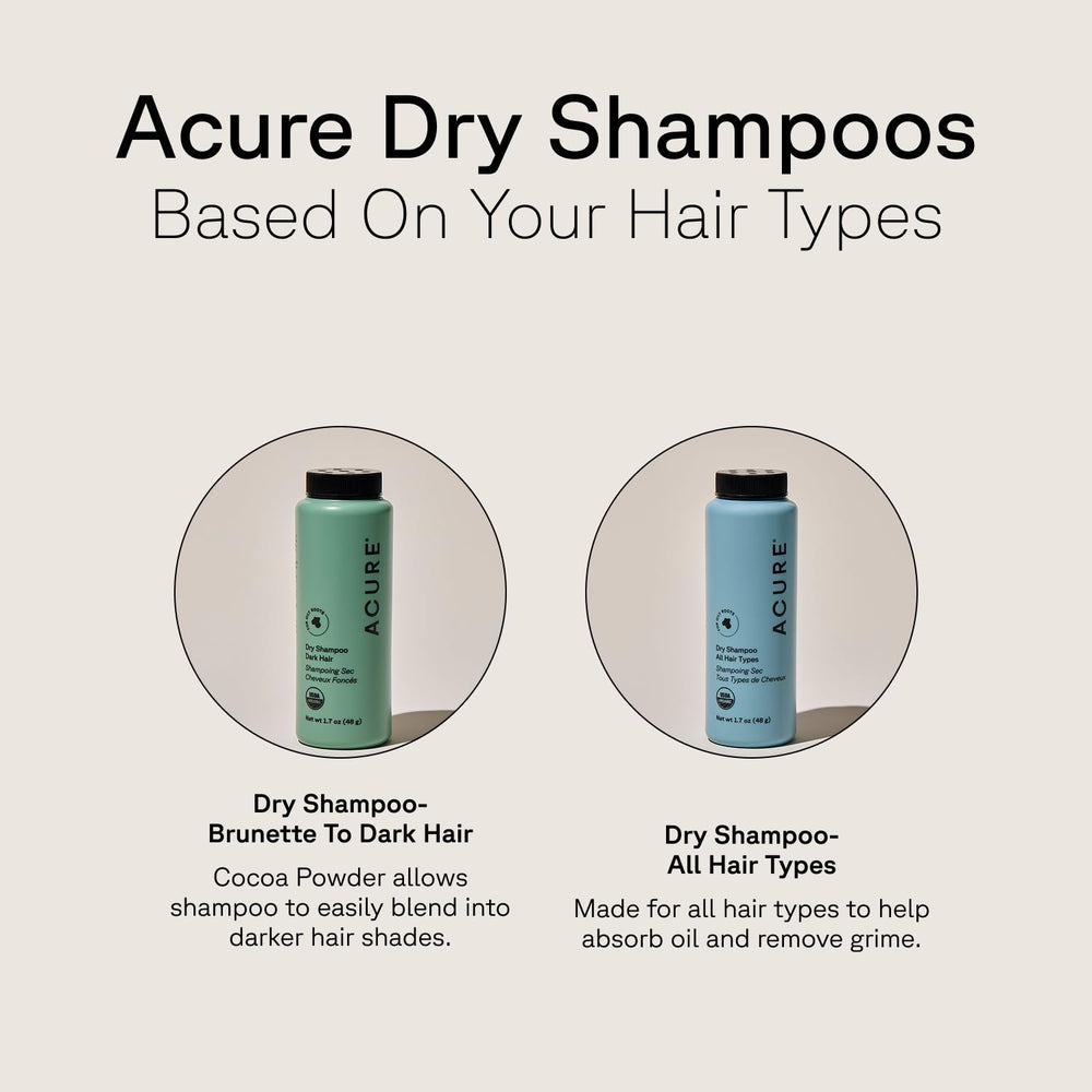 Acure Dry Shampoo vegano y libre de crueldad para cuidado consciente.