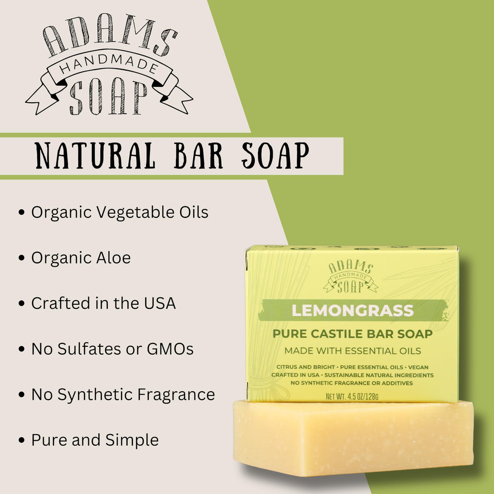 Adams Handmade Soap: aroma cítrico de citronela para despertar la mañana.