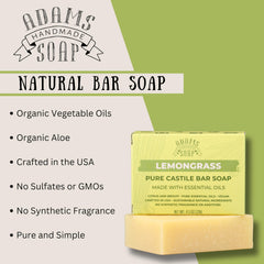 Adams Handmade Soap: aroma cítrico de citronela para despertar la mañana.