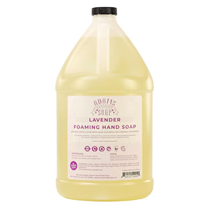 Adams Handmade Soap: botella con espuma de lavanda para lavado de manos suave.