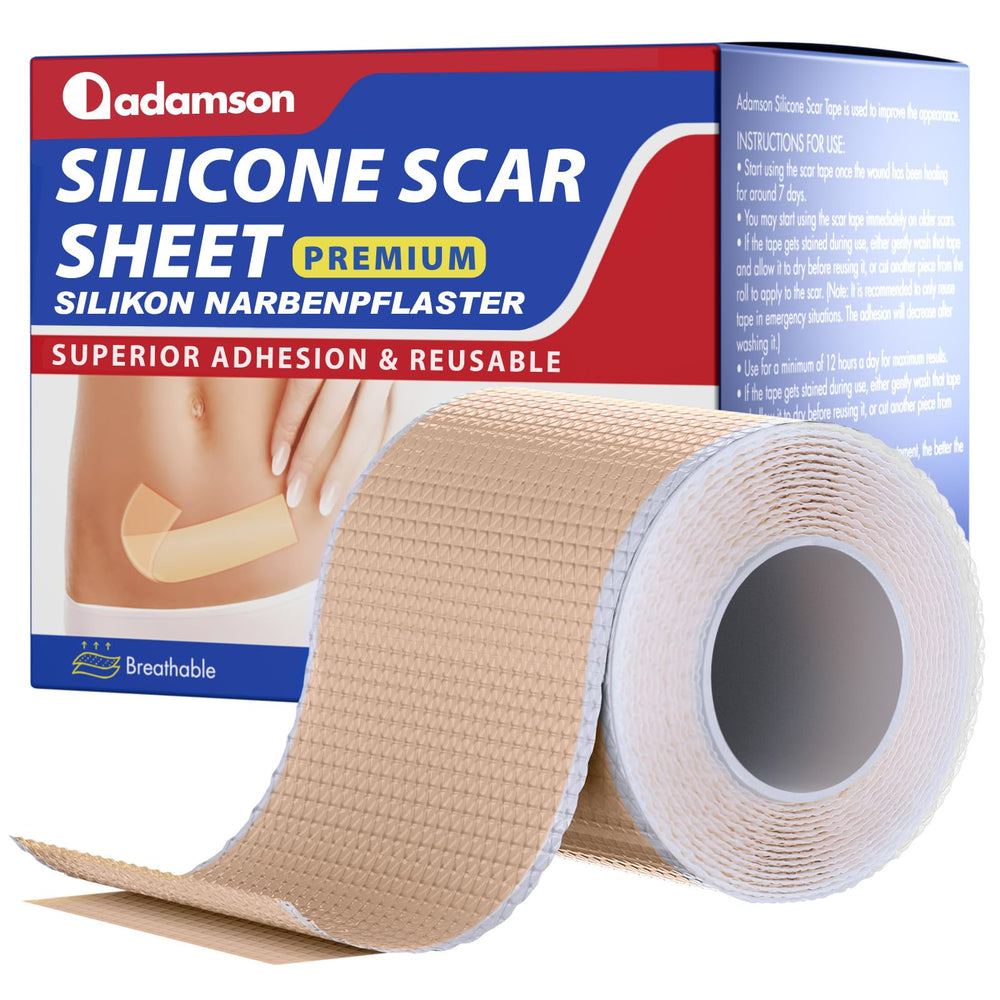 Adamson rollo scar silicona facilita tratamiento de múltiples cicatrices con material duradero.