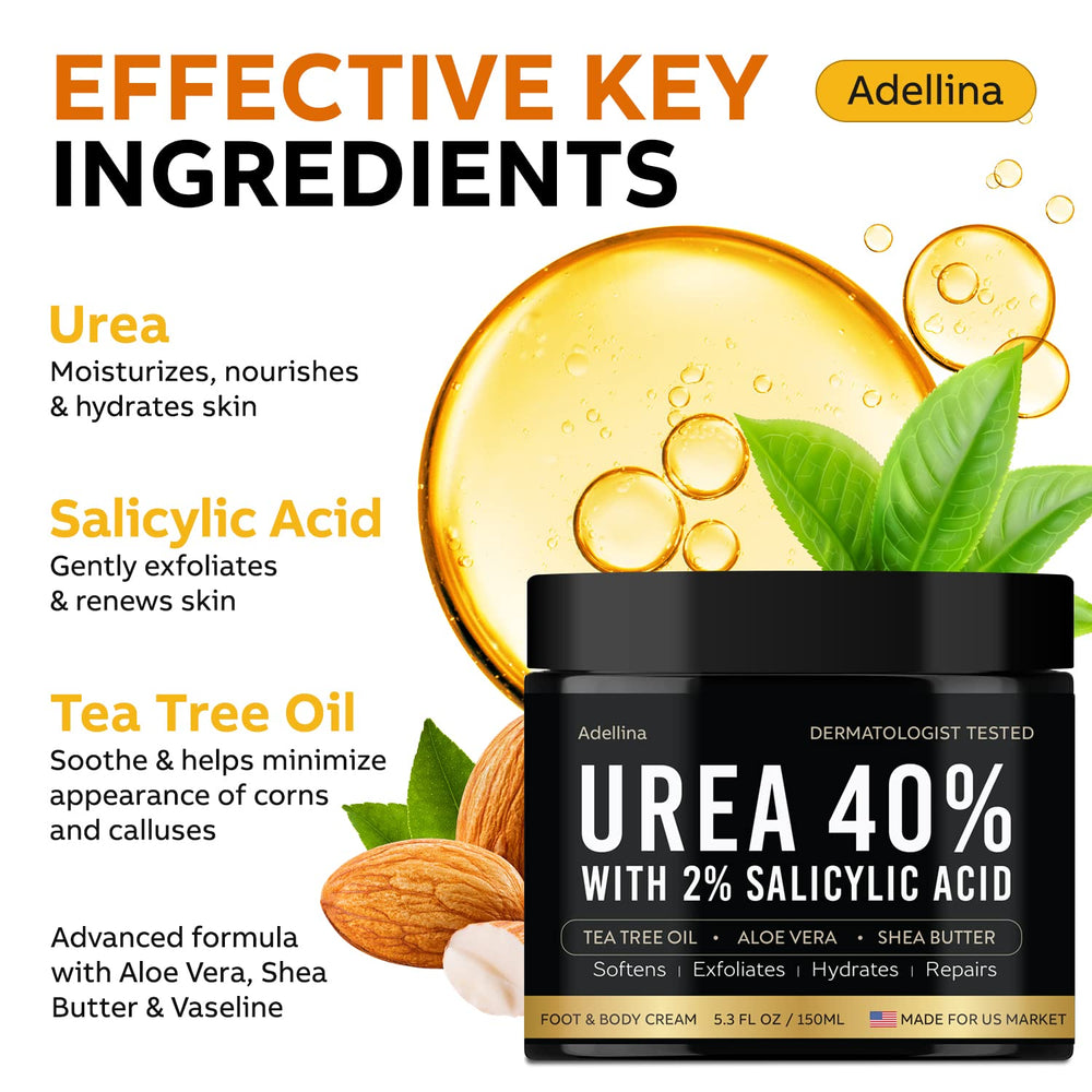 Adellina crema urea 40% para codos, piel más suave.