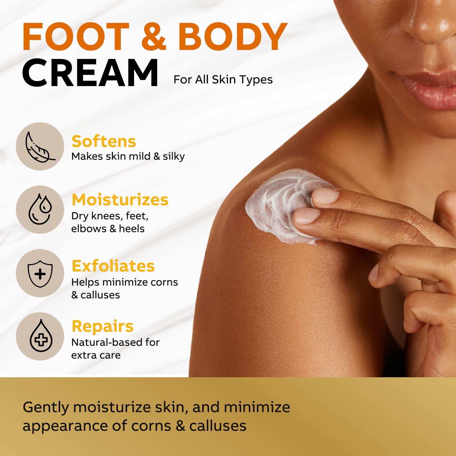 Adellina crema urea 40% para rodillas, piel gruesa más flexible.