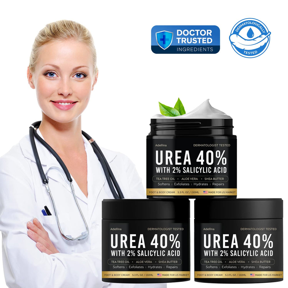 Adellina crema urea 40% para talones secos, ayuda a suavizar grietas.
