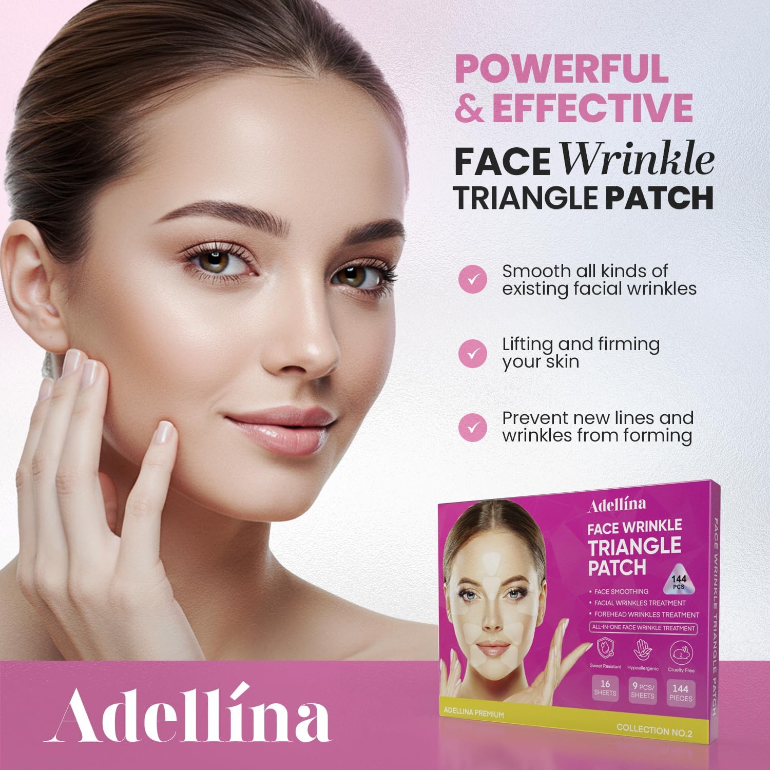 Parche Adellina para contorno de ojos: ultrafino y discreto al dormir