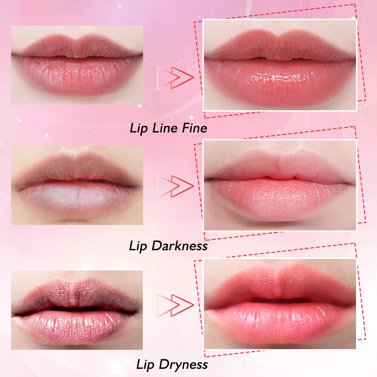 Adofect mascarillas labios cristal 30 unidades, hidratación profunda para labios secos.