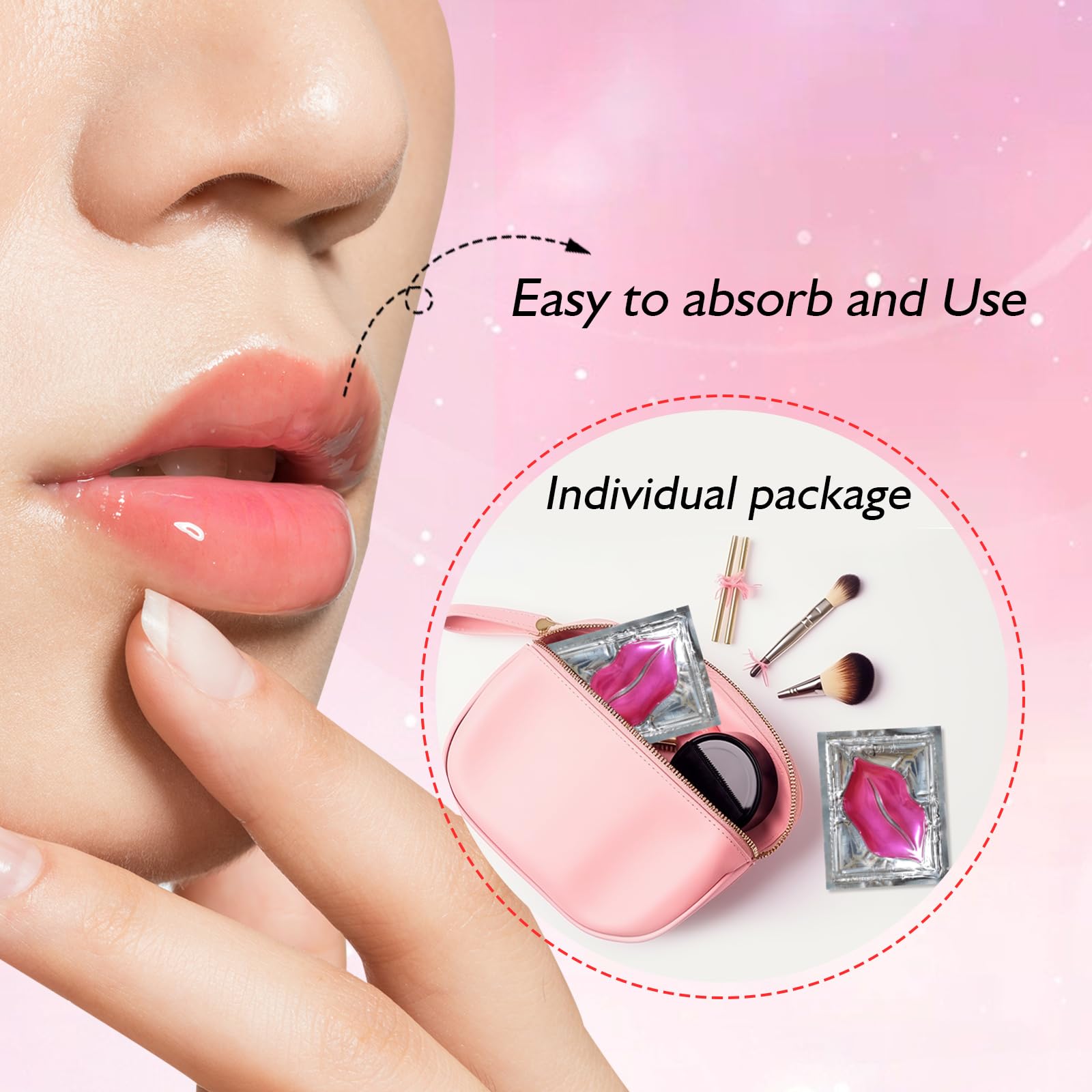 Adofect set mascarillas labios cristal 30, regalo ideal para amigas.